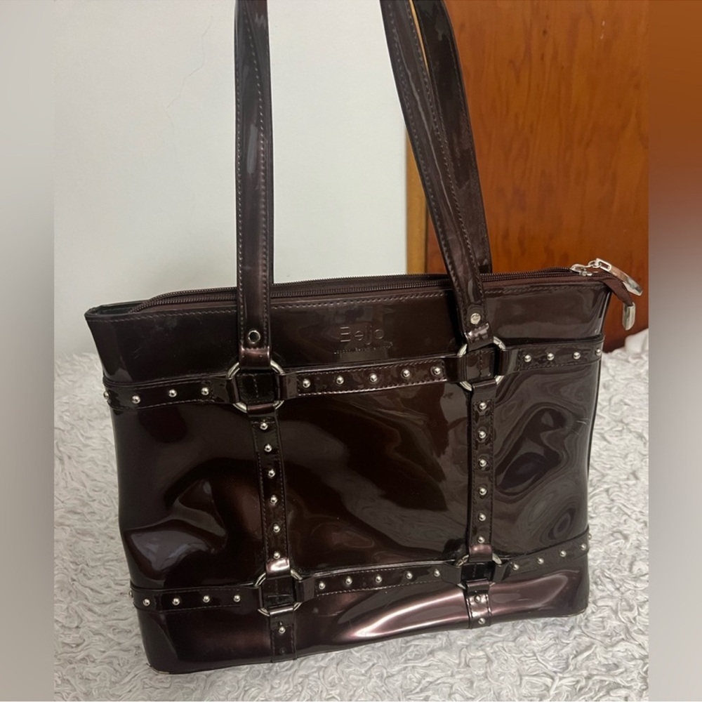 Patent Leather Brown/Bronze Beijo Bag - Picture 12 of 12